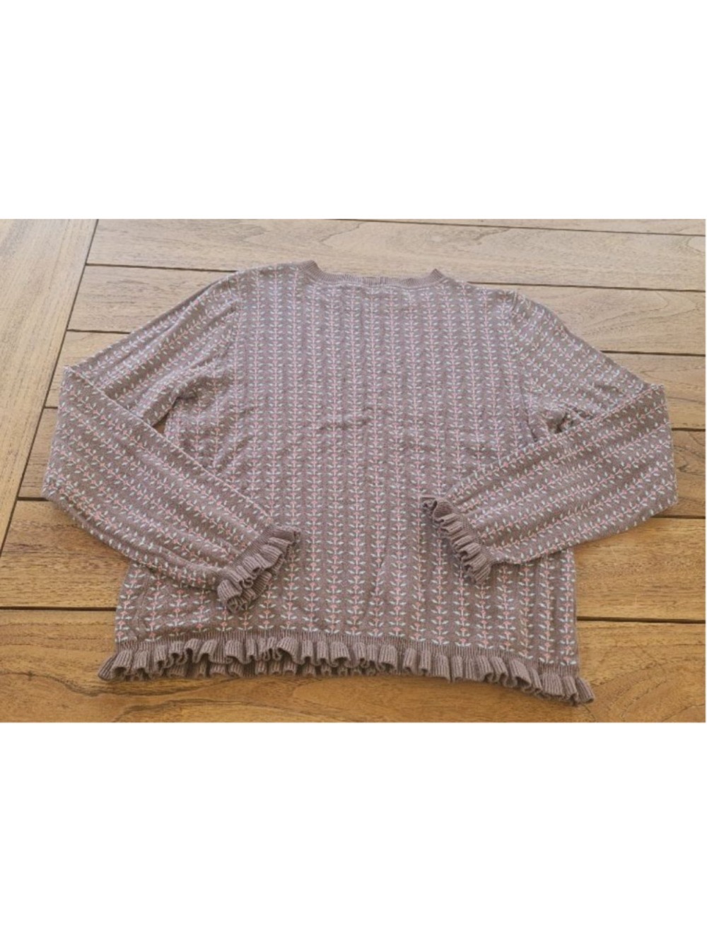 ModCloth Ruffle Sweater Size L - Picture 2 of 4